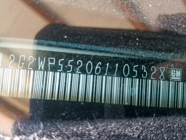 2G2WP552061105328 - 2006 PONTIAC GRAND PRIX WHITE photo 10