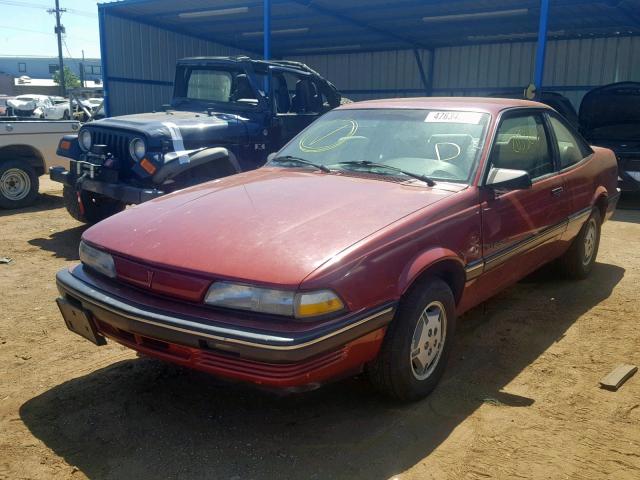 1G2JB11KXK7546663 - 1989 PONTIAC SUNBIRD LE RED photo 2