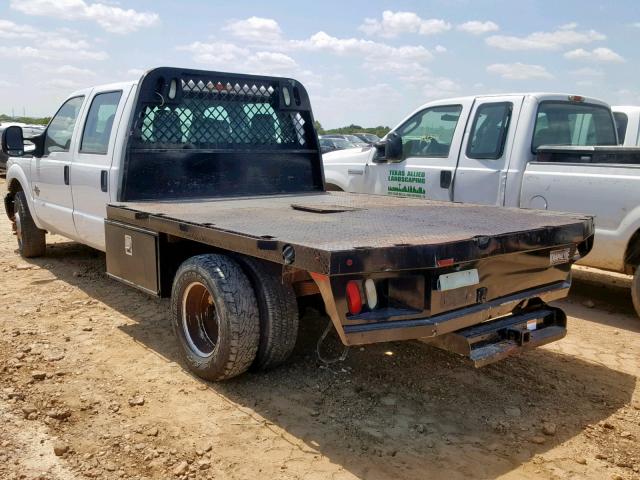 1FD8W3GT7CEB21436 - 2012 FORD F-350 WHITE photo 3