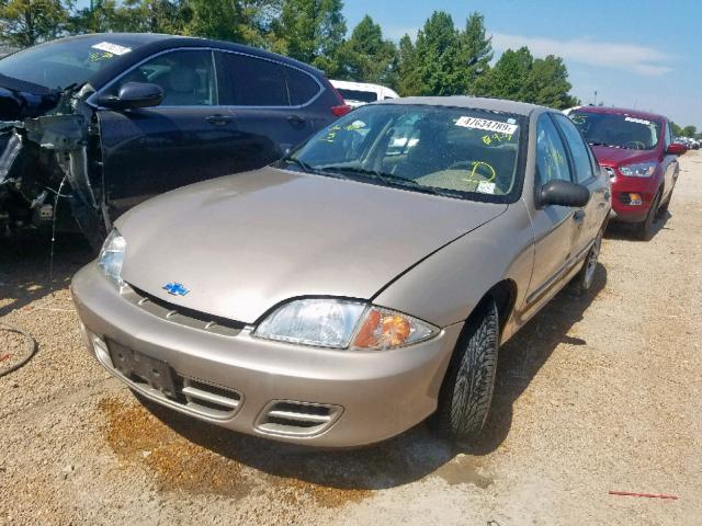 1G1JC524X27141427 - 2002 CHEVROLET CAVALIER B BEIGE photo 2