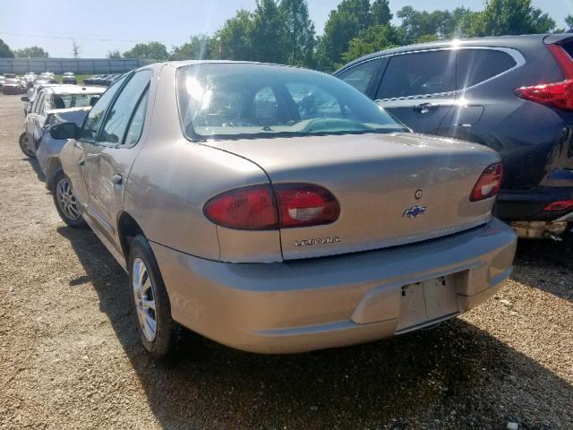 1G1JC524X27141427 - 2002 CHEVROLET CAVALIER B BEIGE photo 3