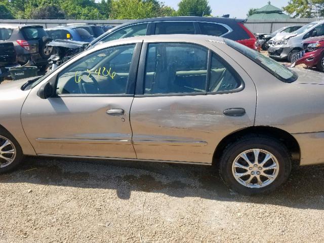 1G1JC524X27141427 - 2002 CHEVROLET CAVALIER B BEIGE photo 9