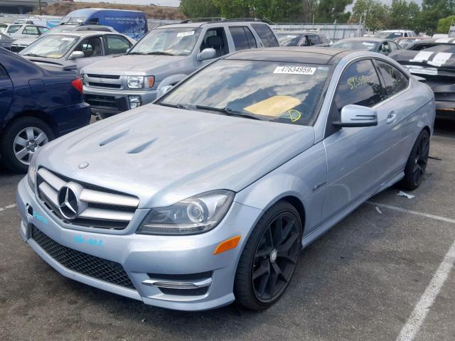 WDDGJ4HB7DG009452 - 2013 MERCEDES-BENZ C 250 BLUE photo 2