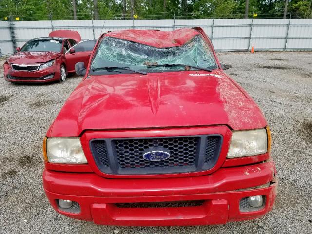 1FTYR44E25PA10274 - 2005 FORD RANGER SUP RED photo 9