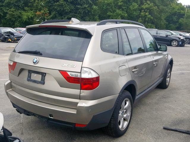 WBXPC93428WJ11427 - 2008 BMW X3 3.0SI GOLD photo 4