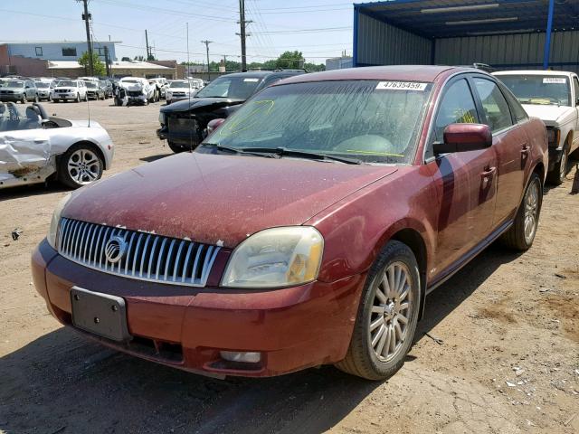 1MEHM43127G604717 - 2007 MERCURY MONTEGO PR MAROON photo 2