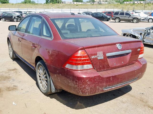 1MEHM43127G604717 - 2007 MERCURY MONTEGO PR MAROON photo 3