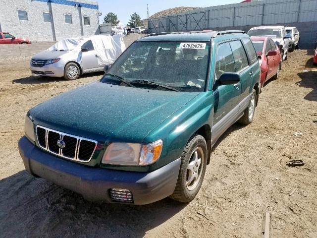 JF1SF63551G767682 - 2001 SUBARU FORESTER L GREEN photo 2