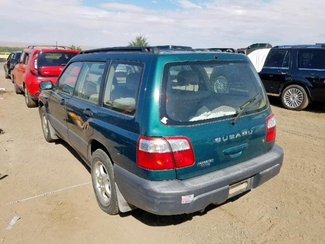 JF1SF63551G767682 - 2001 SUBARU FORESTER L GREEN photo 3