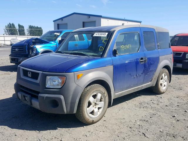 5J6YH28634L033086 - 2004 HONDA ELEMENT EX BLUE photo 2