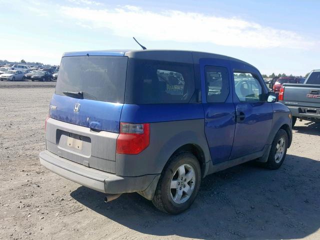 5J6YH28634L033086 - 2004 HONDA ELEMENT EX BLUE photo 4