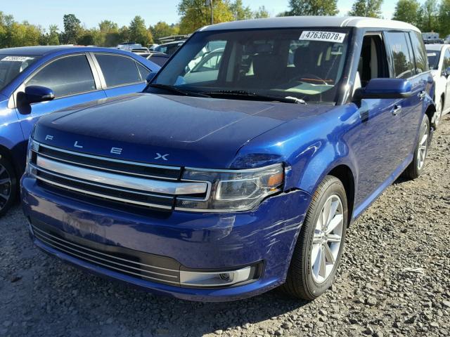 2FMGK5D89DBD16924 - 2013 FORD FLEX LIMIT BLUE photo 2