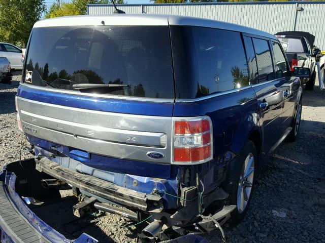 2FMGK5D89DBD16924 - 2013 FORD FLEX LIMIT BLUE photo 4