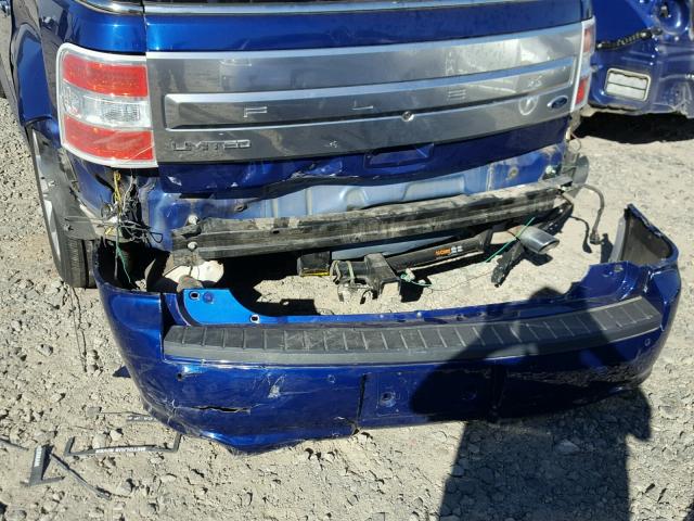 2FMGK5D89DBD16924 - 2013 FORD FLEX LIMIT BLUE photo 9