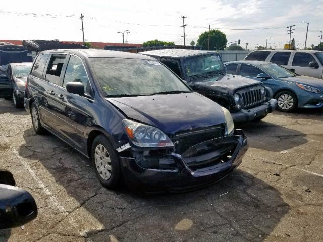 5FNRL38275B130548 - 2005 HONDA ODYSSEY LX BLUE photo 1