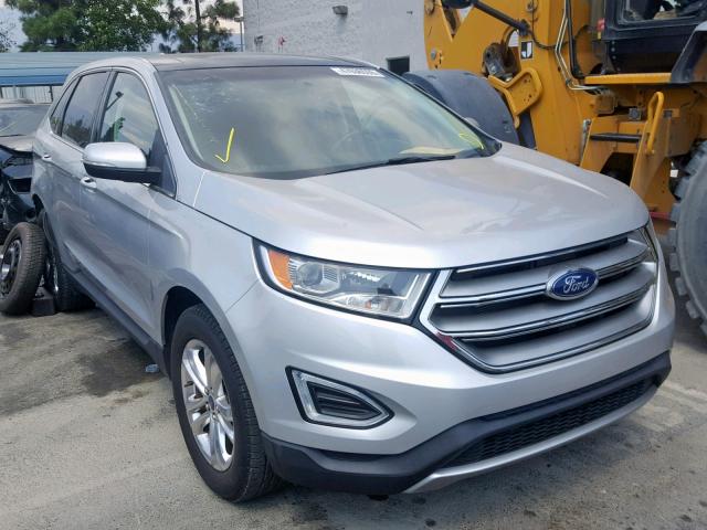 2FMTK3J8XFBB39021 - 2015 FORD EDGE SEL SILVER photo 1