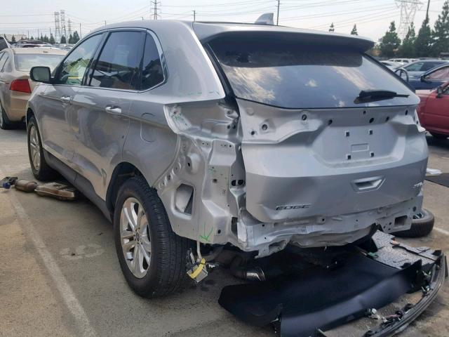 2FMTK3J8XFBB39021 - 2015 FORD EDGE SEL SILVER photo 3