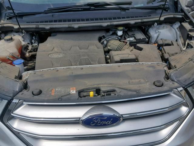 2FMTK3J8XFBB39021 - 2015 FORD EDGE SEL SILVER photo 7