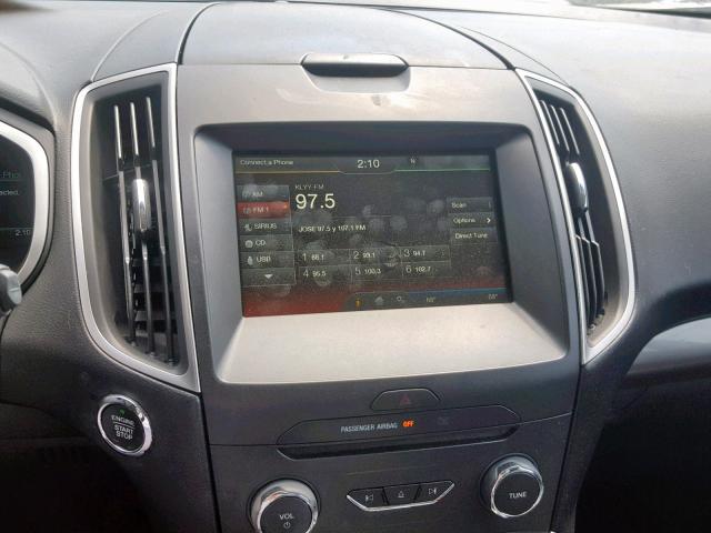 2FMTK3J8XFBB39021 - 2015 FORD EDGE SEL SILVER photo 9