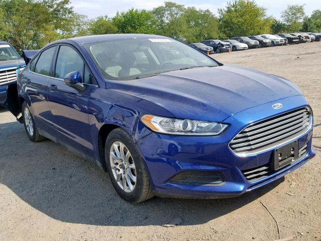 3FA6P0G74FR275362 - 2015 FORD FUSION S BLUE photo 1