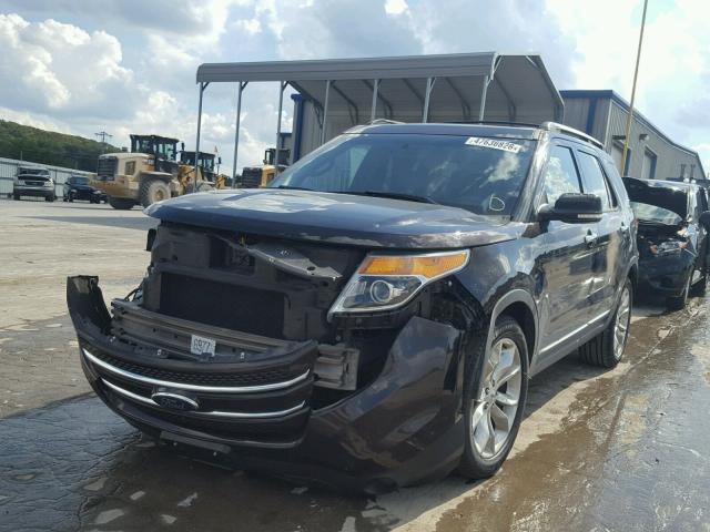 1FM5K7F88DGC67630 - 2013 FORD EXPLORER L CHARCOAL photo 2