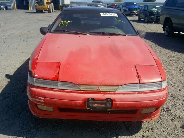 4A3CS44R3ME119223 - 1991 MITSUBISHI ECLIPSE GS RED photo 9