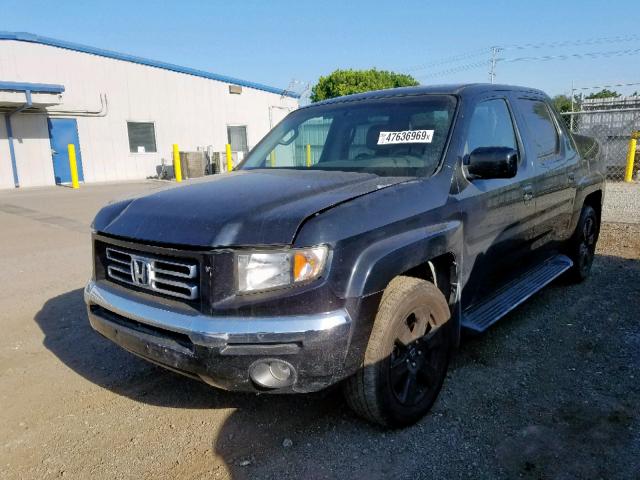 2HJYK16586H515236 - 2006 HONDA RIDGELINE BLACK photo 2