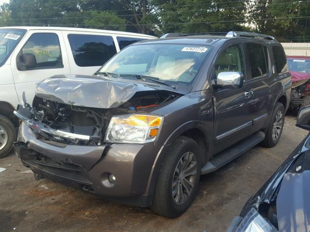 5N1BA0ND5FN618133 - 2015 NISSAN ARMADA SV GRAY photo 2