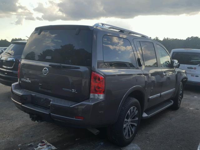 5N1BA0ND5FN618133 - 2015 NISSAN ARMADA SV GRAY photo 4