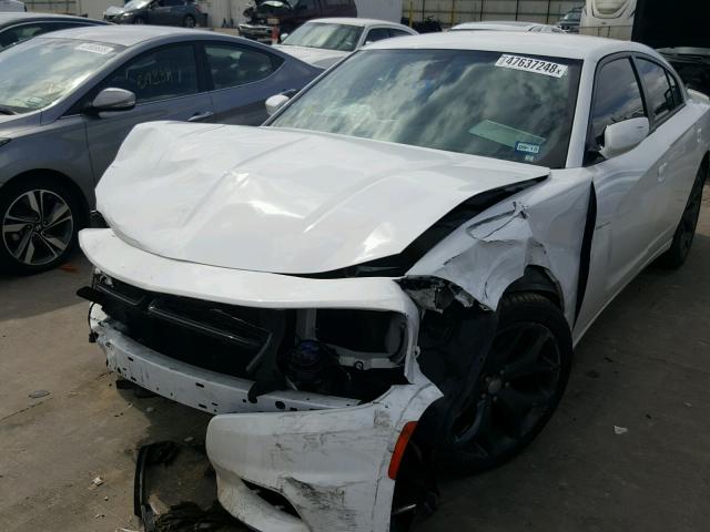 2C3CDXHG1FH901754 - 2015 DODGE CHARGER SX WHITE photo 2