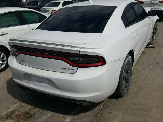 2C3CDXHG1FH901754 - 2015 DODGE CHARGER SX WHITE photo 4