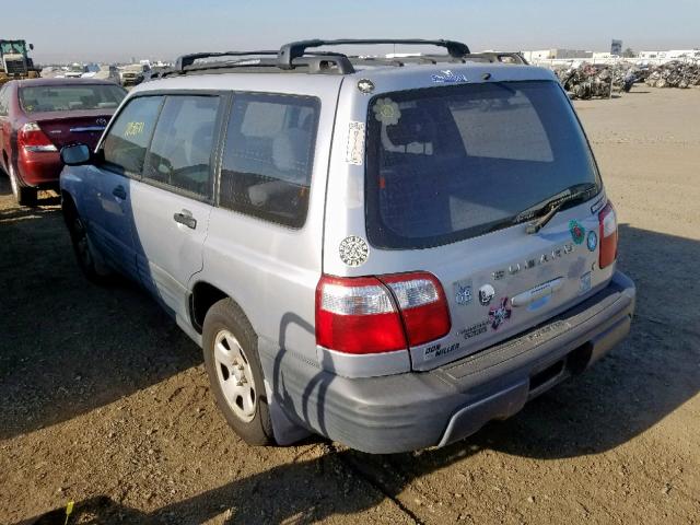 JF1SF635X2H756348 - 2002 SUBARU FORESTER L SILVER photo 3