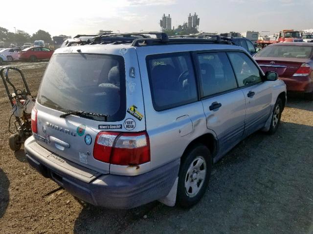 JF1SF635X2H756348 - 2002 SUBARU FORESTER L SILVER photo 4