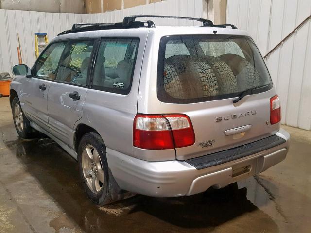 JF1SF65652H742069 - 2002 SUBARU FORESTER S SILVER photo 3