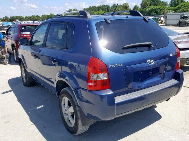 KM8JM12B96U443466 - 2006 HYUNDAI TUCSON GL BLUE photo 3