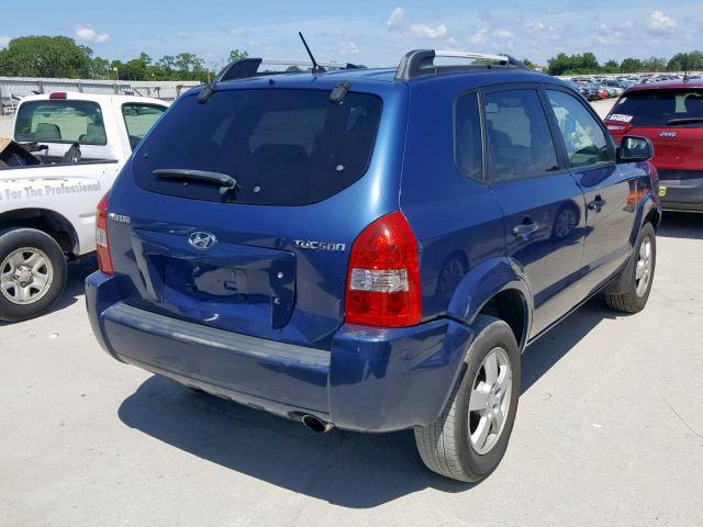 KM8JM12B96U443466 - 2006 HYUNDAI TUCSON GL BLUE photo 4