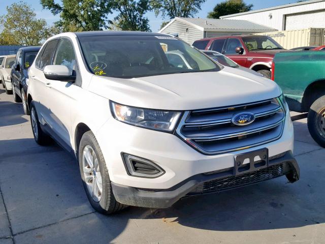 2FMTK4J85FBB81764 - 2015 FORD EDGE SEL WHITE photo 1