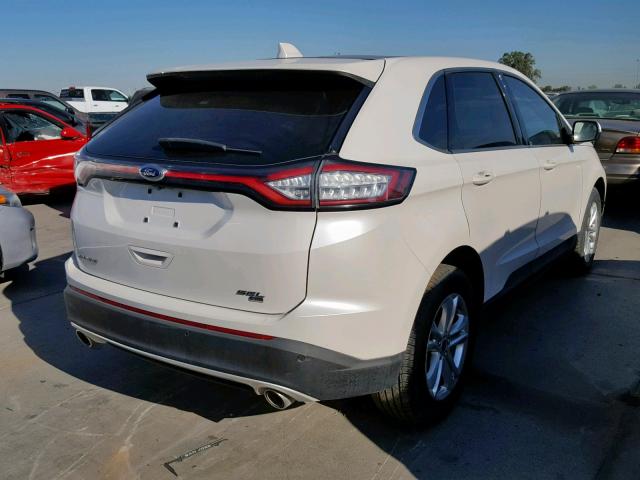 2FMTK4J85FBB81764 - 2015 FORD EDGE SEL WHITE photo 4