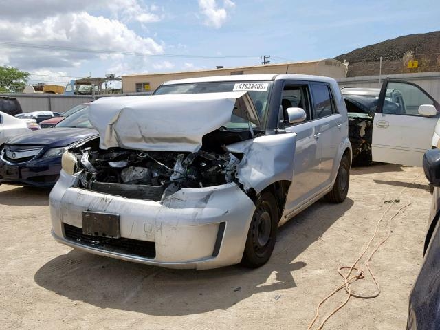 JTLKE50E681025420 - 2008 TOYOTA SCION XB ვერცხლისფერი ფოტო 2