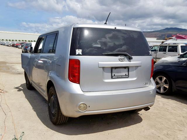 JTLKE50E681025420 - 2008 TOYOTA SCION XB ვერცხლისფერი ფოტო 3