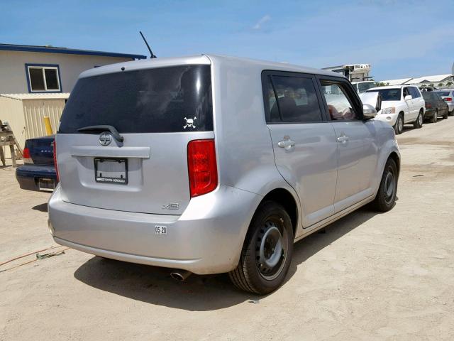 JTLKE50E681025420 - 2008 TOYOTA SCION XB ვერცხლისფერი ფოტო 4