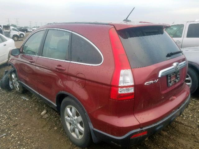 5J6RE48709L048007 - 2009 HONDA CR-V EXL MAROON photo 3