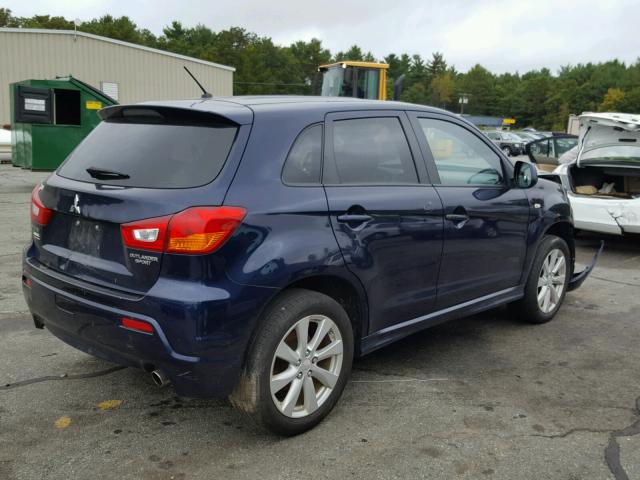 JA4AR4AU3CZ006484 - 2012 MITSUBISHI OUTLANDER BLUE photo 4