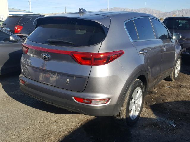 KNDPM3AC2H7261923 - 2017 KIA SPORTAGE L GRAY photo 4