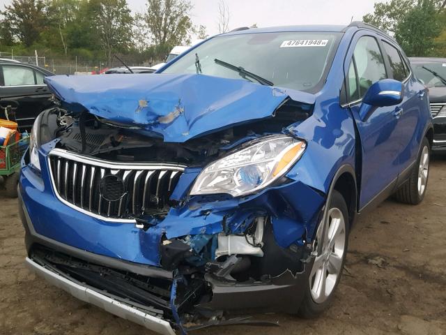 KL4CJASB8FB226311 - 2015 BUICK ENCORE BLUE photo 2