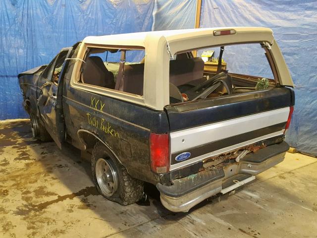 1FMEU15H7SLB29672 - 1995 FORD BRONCO U10 BLUE photo 3