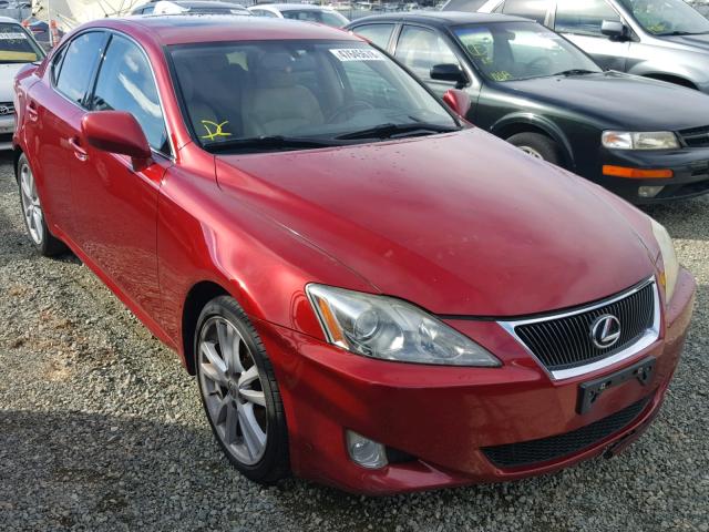 JTHBK262975044422 - 2007 LEXUS IS 250 RED photo 1