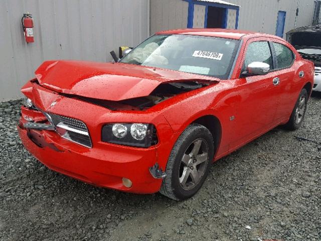 2B3KA33V09H595201 - 2009 DODGE CHARGER SX RED photo 2