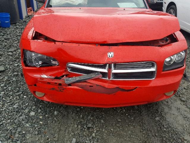 2B3KA33V09H595201 - 2009 DODGE CHARGER SX RED photo 7