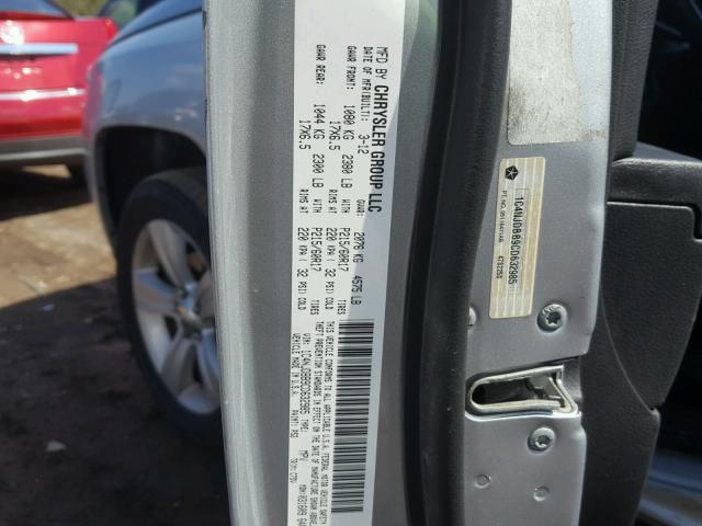 1C4NJDBB9CD632985 - 2012 JEEP COMPASS SP 银色 照片 10